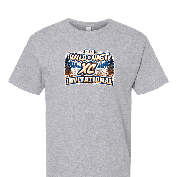 [[color:Sport Grey]] 2026 Wild & Wet XC Invitational 0038 Sport Grey Short Sleeve