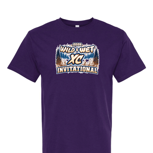 [[color:Purple]] 2026 Wild & Wet XC Invitational 0043 Purple Short Sleeve
