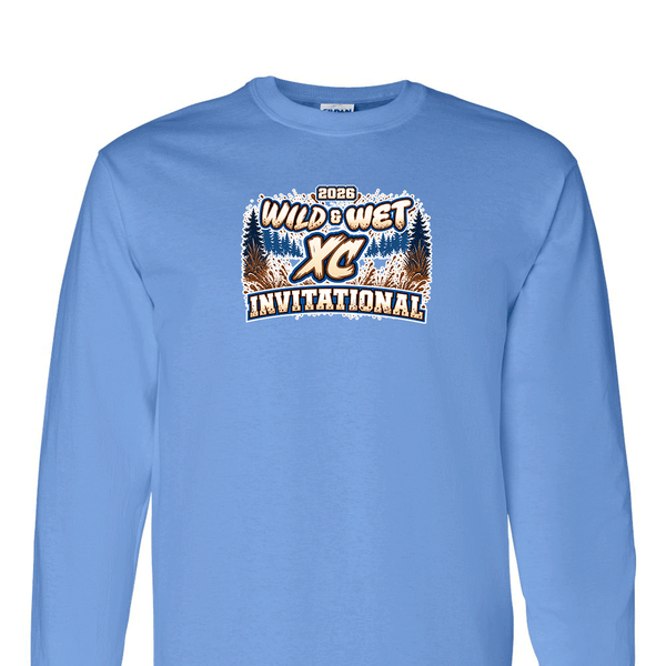 [[color:Carolina Blue]] 2026 Wild & Wet XC Invitational 0047 Carolina Blue Long Sleeve