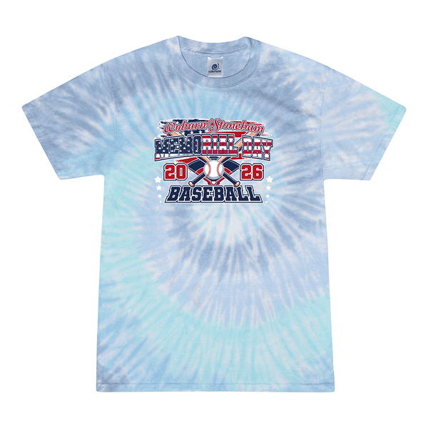 Tie Dyed T-shirt - 2026 Woburn Stoneham Memorial Day Baseball