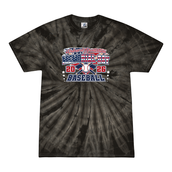 Tie Dyed T-shirt - 2026 Woburn Stoneham Memorial Day Baseball