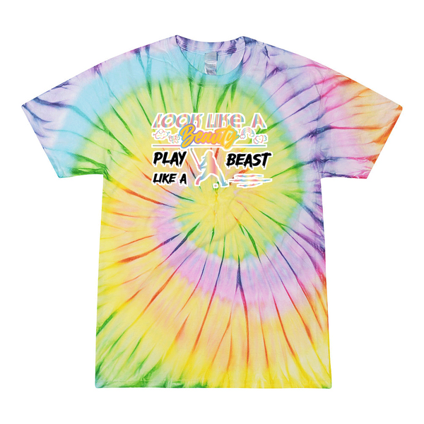 [[color:Lolli-pop]] Look Like A Beauty Play Like A Beast Field Hockey Tie Dye T-shirt Lolli-pop