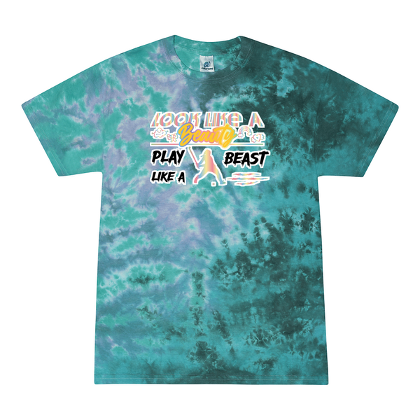 [[color:Zero G]] Look Like A Beauty Play Like A Beast Field Hockey Tie Dye T-shirt Zero G