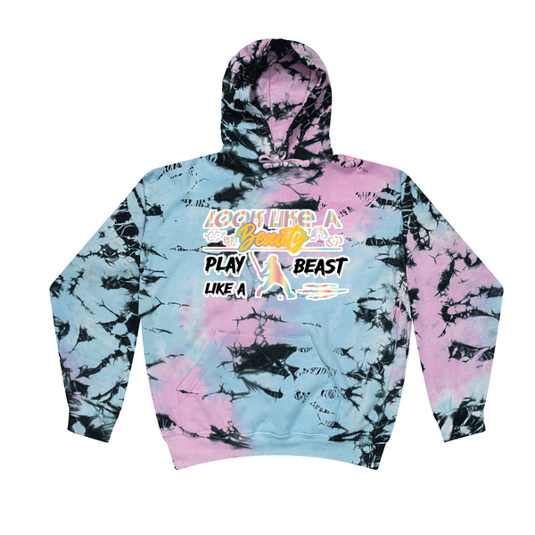 [[color:Dream]] Look Like A Beauty Play Like A Beast Field Hockey Tie Dye Hoodie Dream