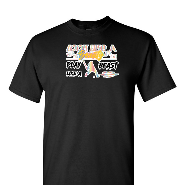 [[color:Black]] Look Like A Beauty Play Like A Beast Field Hockey Short Sleeve T-shirt Black
