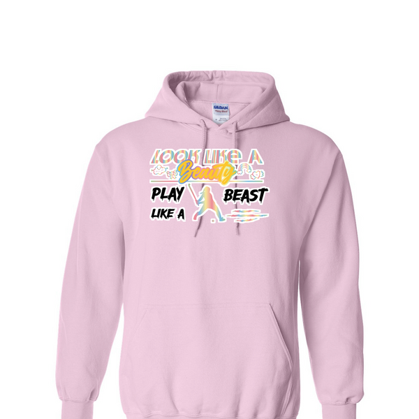 [[color:Light Pink]] Look Like A Beauty Play Like A Beast Field Hockey Hoodie Light Pink