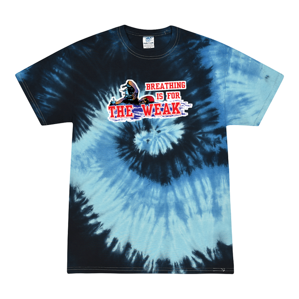 [[color:Blue Ocean]] Breathing Is For The Weak Swimming Tie Dye T-shirt Blue Ocean