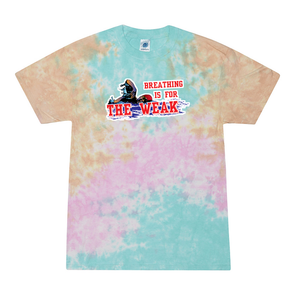 [[color:Snow Cone]] Breathing Is For The Weak Swimming Tie Dye T-shirt Snow Cone
