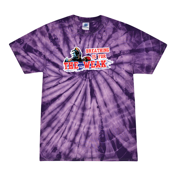 [[color:Spider Purple]] Breathing Is For The Weak Swimming Tie Dye T-shirt Spider Purple