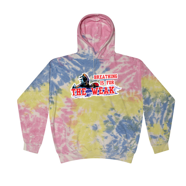 [[color:Sherbert]] Breathing Is For The Weak Swimming Tie Dye Hoodie Sherbert