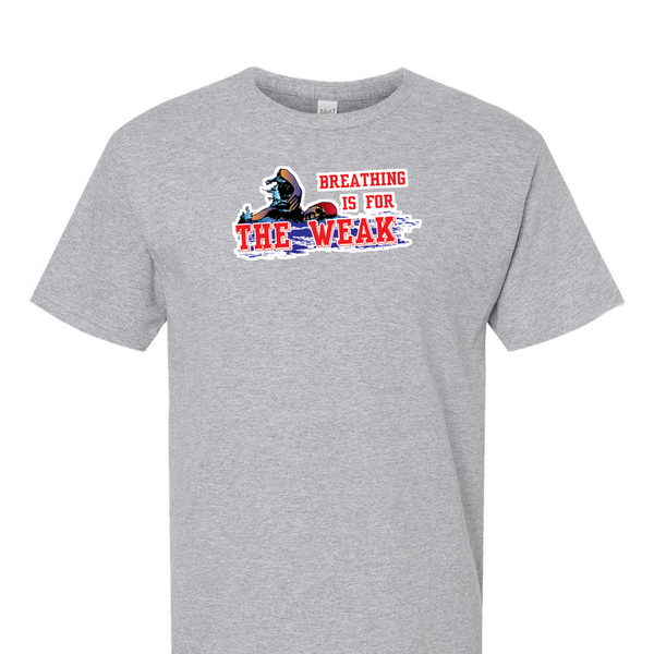 [[color:Sport Grey]] Breathing Is For The Weak Swimming Short Sleeve T-shirt Sport Grey