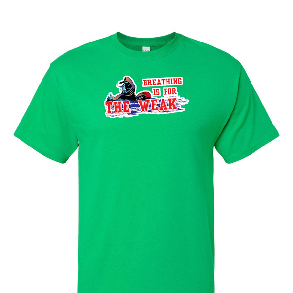 [[color:Irish Green]] Breathing Is For The Weak Swimming Short Sleeve T-shirt Irish Green