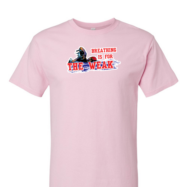 [[color:Light Pink]] Breathing Is For The Weak Swimming Short Sleeve T-shirt Light Pink