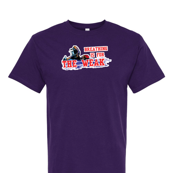 [[color:Purple]] Breathing Is For The Weak Swimming Short Sleeve T-shirt Purple