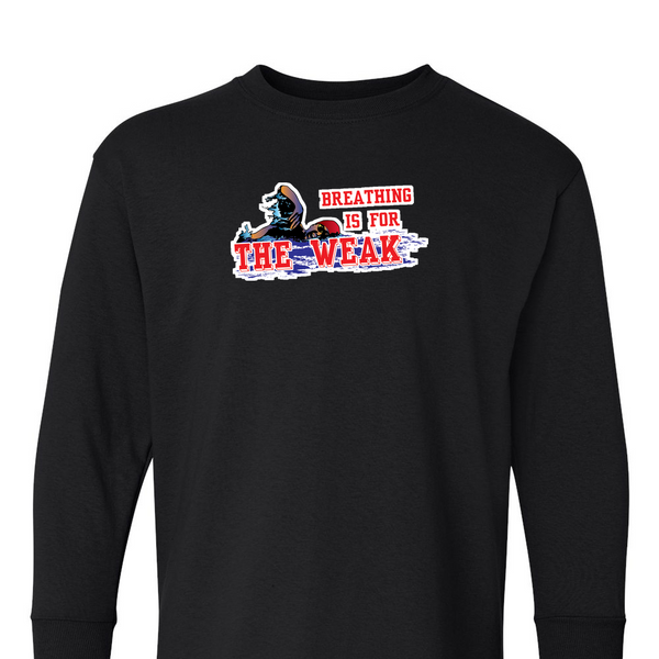 [[color:Black]] Breathing Is For The Weak Swimming Long Sleeve T-shirt Black