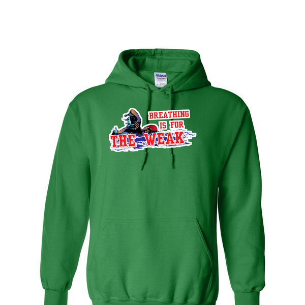 [[color:Irish Green]] Breathing Is For The Weak Swimming Hoodie Irish Green