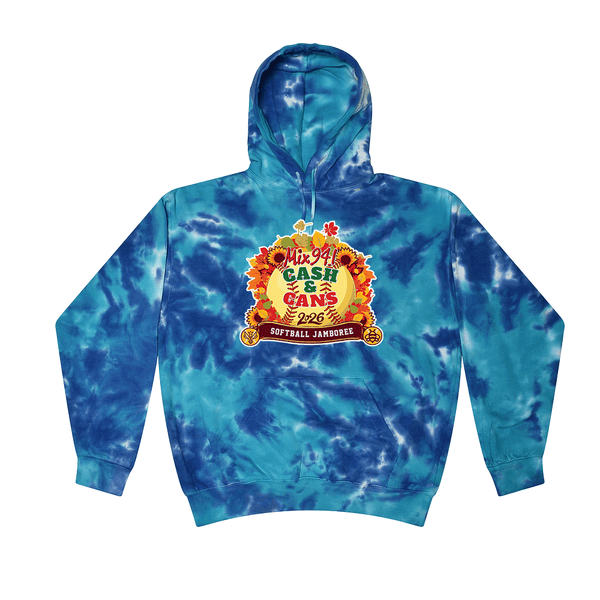 [[color:Multi Blue]] Bumblebee Jamboree 2026 0034 Multi Blue Tie Dyed Hoodie