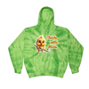 [[color:Spider Lime]] Chicks With Sticks Field Hockey Tie Dye Hoodie Spider Lime