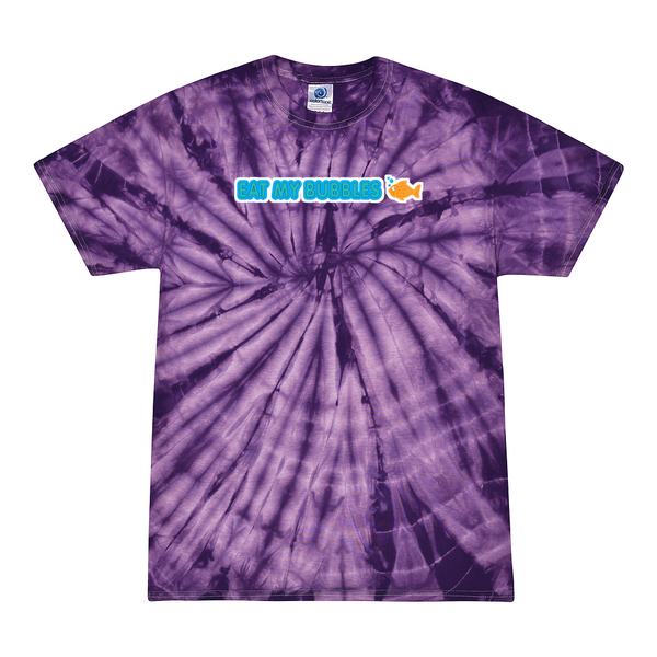 [[color:Spider Purple]] Eat My Bubbles Swimming Tie Dye T-shirt Spider Purple