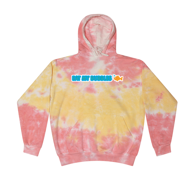 [[color:Funnel Cake]] Eat My Bubbles Swimming Tie Dye Hoodie Funnel Cake