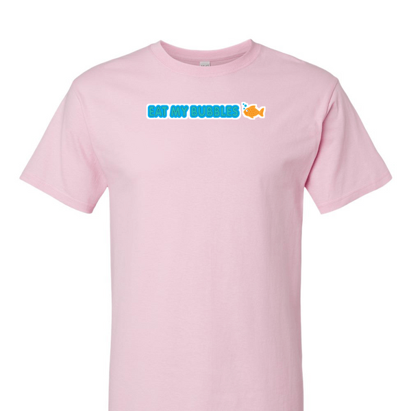 [[color:Light Pink]] Eat My Bubbles Swimming Short Sleeve T-shirt Light Pink