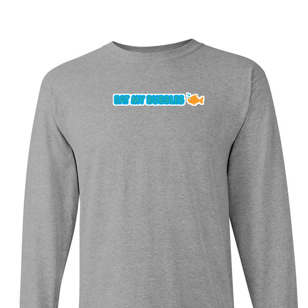 [[color:Sport Grey]] Eat My Bubbles Swimming Long Sleeve T-shirt Sport Grey