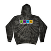 [[color:Spider Black]] Eat Sleep Swim Repeat Tie Dye Hoodie Spider Black