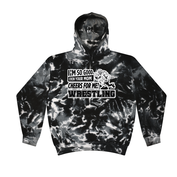 [[color:Multi Black]] Even Your Mom Cheers For Me Wrestling Tie Dye Hoodie Multi Black