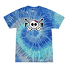 [[color:Blue Jerry]] Field Hockey Skull With Bow Tie Dye T-shirt Blue Jerry