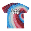 [[color:Firecracker]] Field Hockey Skull With Bow Tie Dye T-shirt Firecracker