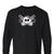 [[color:Black]] Field Hockey Skull With Bow Long Sleeve T-shirt Black