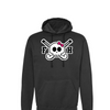 [[color:Black]] Field Hockey Skull With Bow Hoodie Black