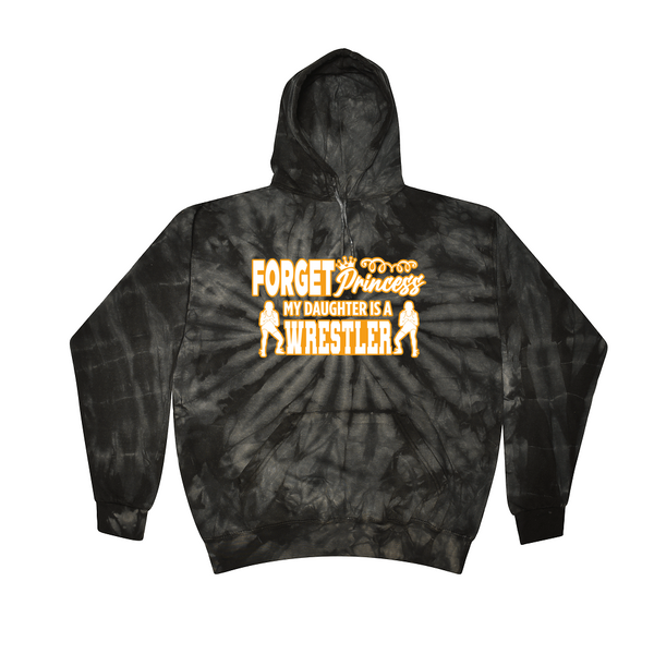 [[color:Spider Black]] Forget Princess Girls Wrestling Tie Dye Hoodie Spider Black