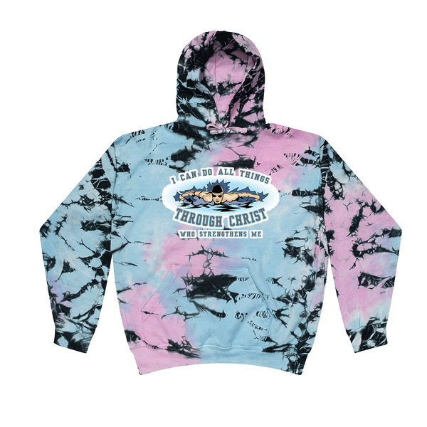 [[color:Dream]] I Can Do All Things Swimming Tie Dye Hoodie Dream