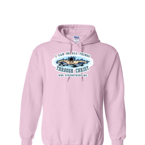 [[color:Light Pink]] I Can Do All Things Swimming Hoodie Light Pink