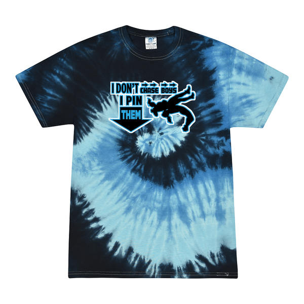 [[color:Blue Ocean]] I Don't Chase Boys Girls Wrestling Tie Dye T-shirt Blue Ocean