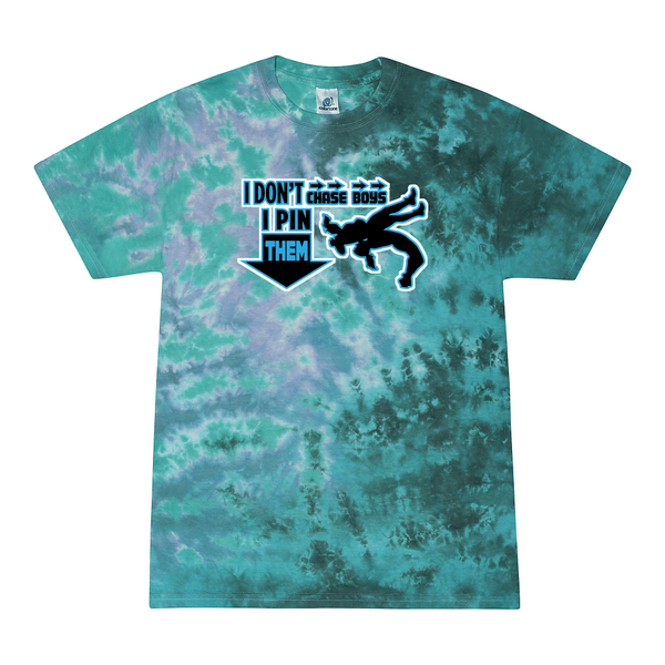 [[color:Zero G]] I Don't Chase Boys Girls Wrestling Tie Dye T-shirt Zero G