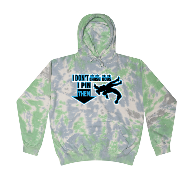[[color:Slushy]] I Don't Chase Boys Girls Wrestling Tie Dye Hoodie Slushy