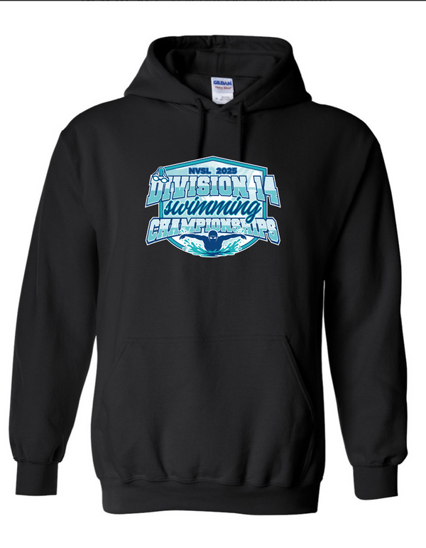 Div 14 Swim - Solid Hoodies - teal and navy design