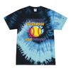[[color:Blue Ocean]] If Softball Were Easy Tie Dye T-shirt Blue Ocean
