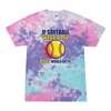 [[color:Cotton Candy]] If Softball Were Easy Tie Dye T-shirt Cotton Candy