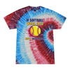 [[color:Firecracker]] If Softball Were Easy Tie Dye T-shirt Firecracker