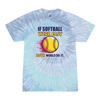 [[color:Lagoon]] If Softball Were Easy Tie Dye T-shirt Lagoon