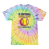 [[color:Lolli-pop]] If Softball Were Easy Tie Dye T-shirt Lolli-pop