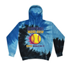 [[color:Blue Ocean]] If Softball Were Easy Tie Dye Hoodie Blue Ocean