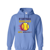 [[color:Carolina Blue]] If Softball Were Easy Hoodie Carolina Blue