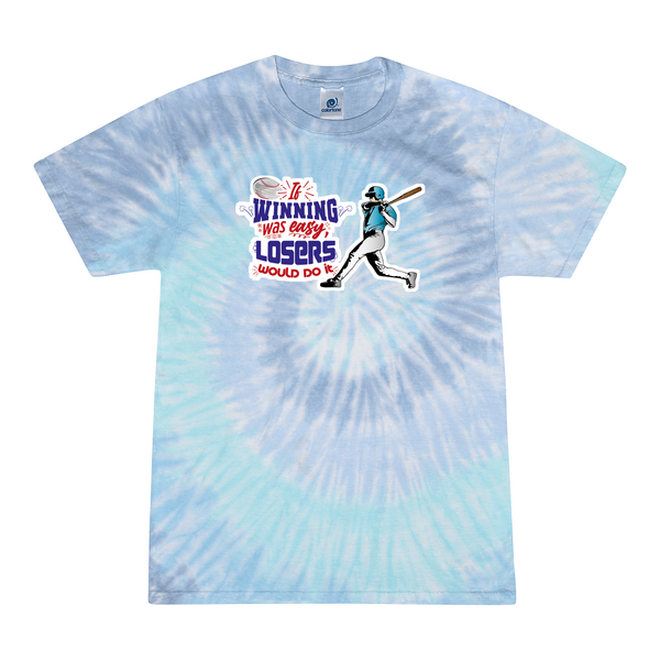 [[color:Lagoon]] If Winning Was Easy Baseball Tie Dye T-shirt Lagoon