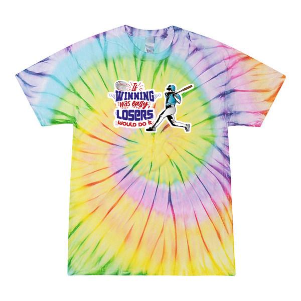 [[color:Lolli-pop]] If Winning Was Easy Baseball Tie Dye T-shirt Lolli-pop