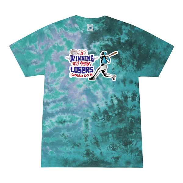 [[color:Zero G]] If Winning Was Easy Baseball Tie Dye T-shirt Zero G