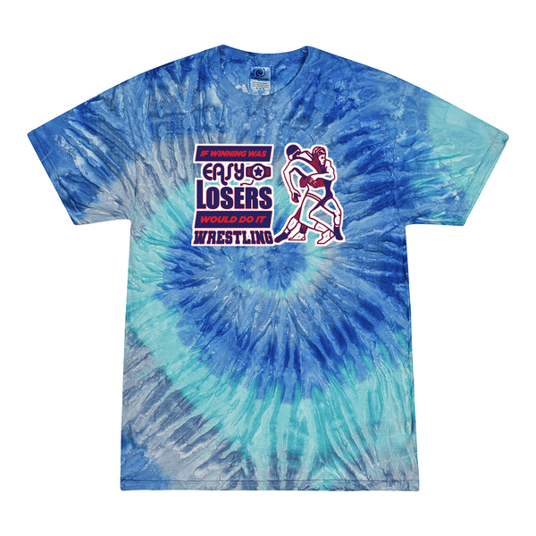 [[color:Blue Jerry]] If Winning Was Easy Wrestling Tie Dye T-shirt Blue Jerry